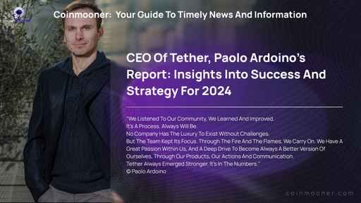 artwork for: Paolo Ardoino Shares Impressive Tether Achievements in 2023
